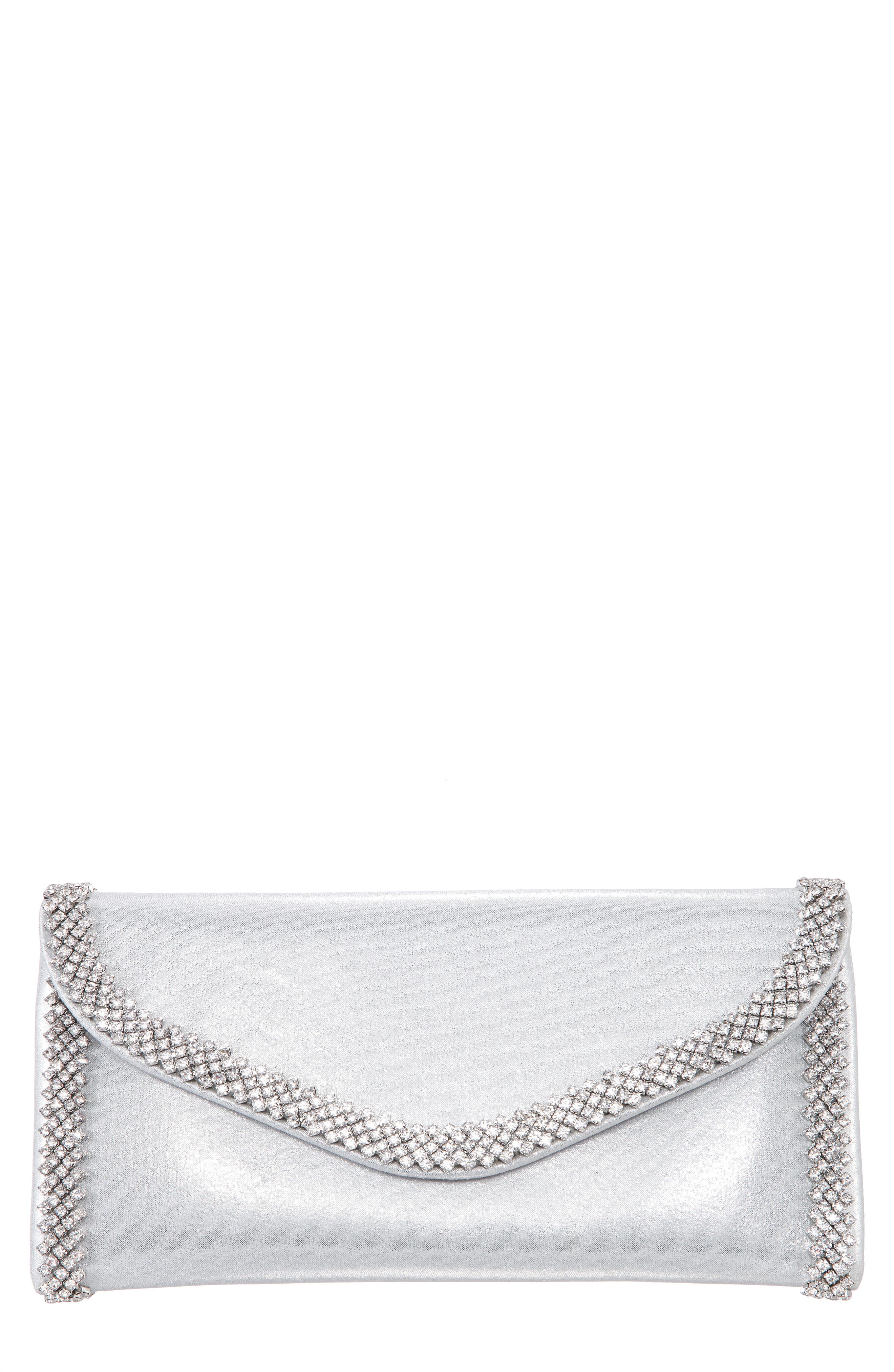 Ladies Designer Metallic Envelope Style Clutch Bag Handbag Evening Purse KH732